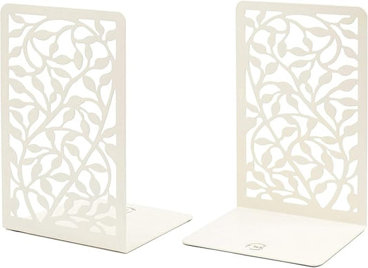 CNK Infinite Leaves Bookends - Metal Set of 2 for Heavy Books, Home Office & Decorative Book Stoppers-Ruum Studio Home