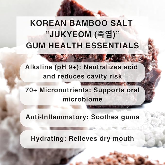 Bamboo Salt Toothpaste with nHA | Fluoride Free, Nano Hydroxyapatite, Remineralizing, Sensitive Teeth, Whitening - Dentist Recommended Oral Care - Pepperming & Pine Flavor, 3 Fl Oz 1 Pk-Ruum Studio Home