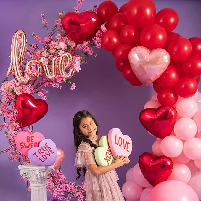 130pcs Red Balloons Different Sizes 18" 12" 10" 5" Party Latex Balloons for Valentine's Day Birthday Christmas Baby Shower Wedding Anniversary Party Decorations-Ruum Studio Home