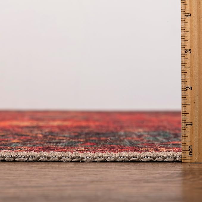 Keen Home Design 2x12 Rug - Machine Washable Runner with Non-Slip Backing, Ideal for Hallway, Entryway, Kitchen, Laundry Room - Vintage, Easy Clean, Durable, Low Pile Rug - (2'6" x 12')-Ruum Studio Home