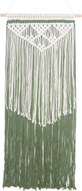 JONKASIPA Macrame Wall Hanging Bohemian Handmade Tassel Wall Art Decorations,Green Fringe Chic Home Decor for Apartment Dorm Living Room Bedroom-Ruum Studio Home