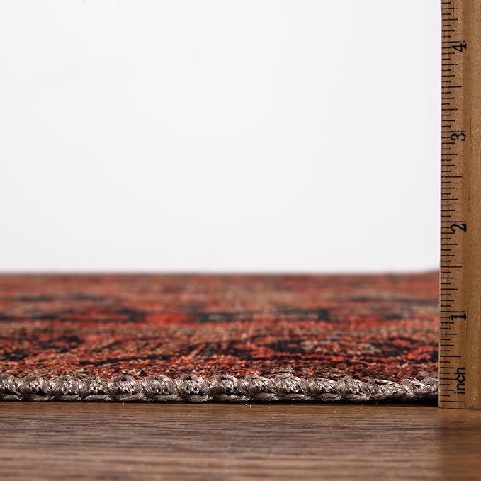 Keen Home Design 2x10 Rug - Machine Washable Runner Rug with Non-Slip Backing, Ideal for Hallway, Entryway, Kitchen, Laundry Room - Vintage, Easy Clean, Durable, Low Pile - (2'6" x 10')-Ruum Studio Home