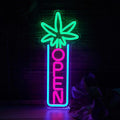 Green Leaf Neon Sign Dimmable Open Neon Lights for Wall Decor LED Neon Sign by USB Powered LED Neon Open Sign For Dispensary Beer Bar Man Cave Coffee Store Hotel Wall Party Decorations 16.8''x7''-Ruum Studio Home