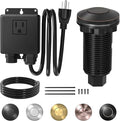 Joinfworld Garbage Disposal Air Switch Kit Waterproof Garbage Disposal Button Kit with Long Garbage Disposal Switch Oil Rubbed Bronze - UL Listed-Ruum Studio Home