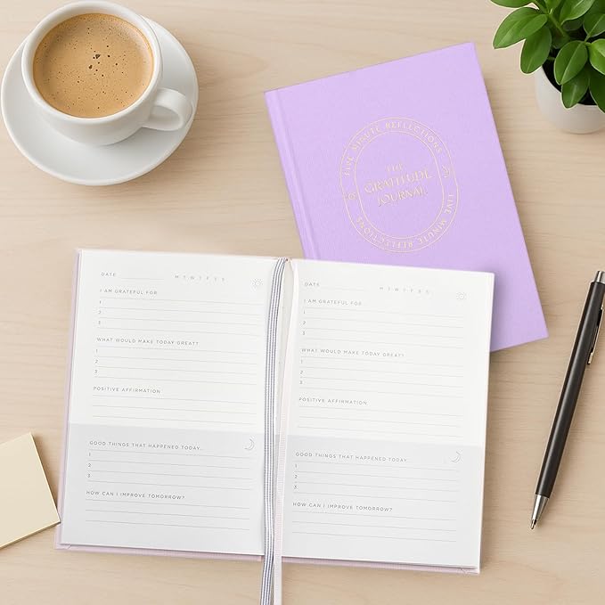 And Per Se Gratitude Journal – Five Minutes a Day to Cultivate Mindfulness, Happiness, Positive Vibes, Affirmations & Self-Reflection – Undated Daily Gratitude Journal for Women & Men (Lavender)-Ruum Studio Home