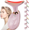 Facial Massager Red-Light-Therapy-for-Face and Neck, Face 𝖲 culpting Wand with 7 Color - Birthday, Christmas, Mothers Day, Valentines Day Gifts for Her Women Mom Best Friend Wife Teacher (Rose Gold)-Ruum Studio Home
