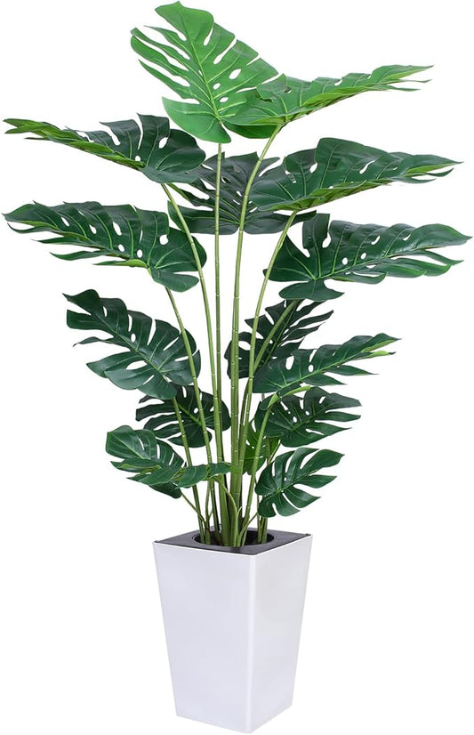 Artificial Monstera Plant 5ft, Realistic Fake Plants with Silk Leaves & Texture Trunk, Artificial Plants for Home Office Decor Indoor Outdoor Housewarming Gift-Ruum Studio Home