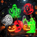 Halloween Projector Lights Outdoor,2025 Upgraded 3D HD Dynamic Skull Ghost Decorations Light,Waterproof Holiday Light,Terror Atmosphere Maker Night Light for Home Window Wall Halloween Decor-Ruum Studio Home