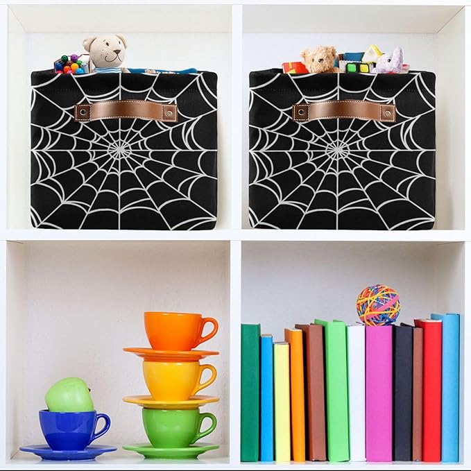 Storage Basket Storage Bins Organizer Bag Collapsible Closet Shelf Baskets Cube with handle for Baby Cloth Pet Toy Book 14.2×10.2×8.3 IN-Ruum Studio Home