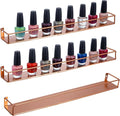 MyGift Modern Copper Metal Wall Mounted Display Racks, Set of 3-Ruum Studio Home