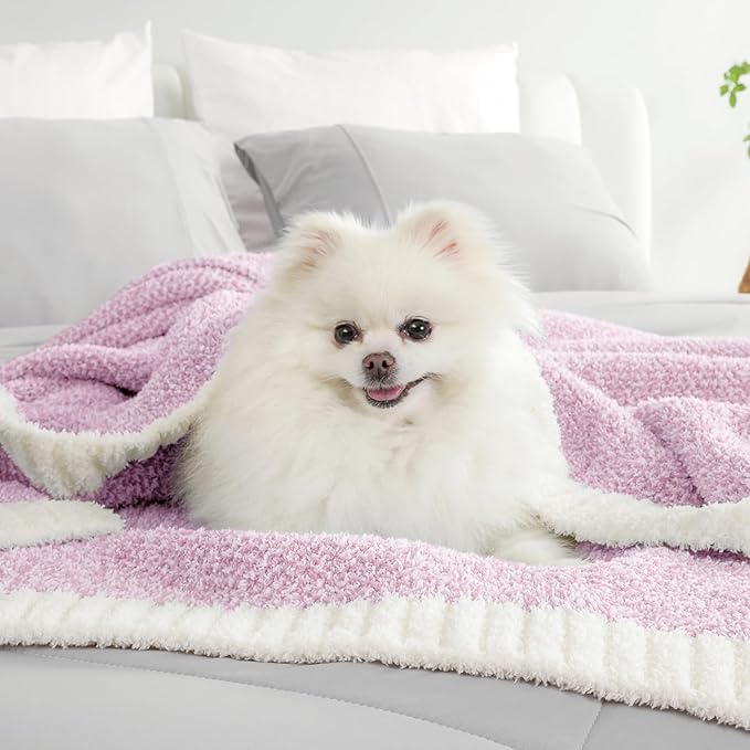 Snuggle Sac Bedding Blanket Light Purple Twin Size, Super Soft Warm Cozy Blankets for Bed, Living Room, Luxurious Microfiber Blanket Dupes, Heather Lilac, 60x80 inches-Ruum Studio Home