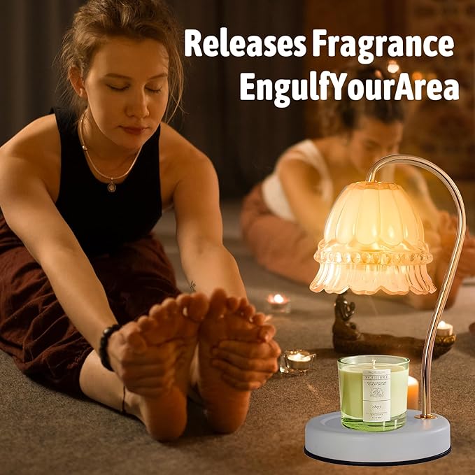GEEZO Fragrance Candle Warmer Lamp，Electric Candle Warmer with Timer & Dimmer，Mom Christmas Birthday Gifts for Women, House Warming Gifts New Home Bedroom Decor-Ruum Studio Home
