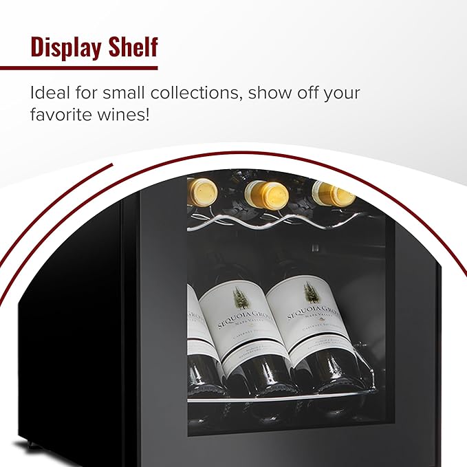 Wine Enthusiast 18-Bottle Dual Zone MAX Compressor Wine Cooler – Freestanding Beverage Refrigerator, Mini Fridge with Digital Touchscreen, Split Storage, Energy-Efficient Cooling, and LED Display-Ruum Studio Home
