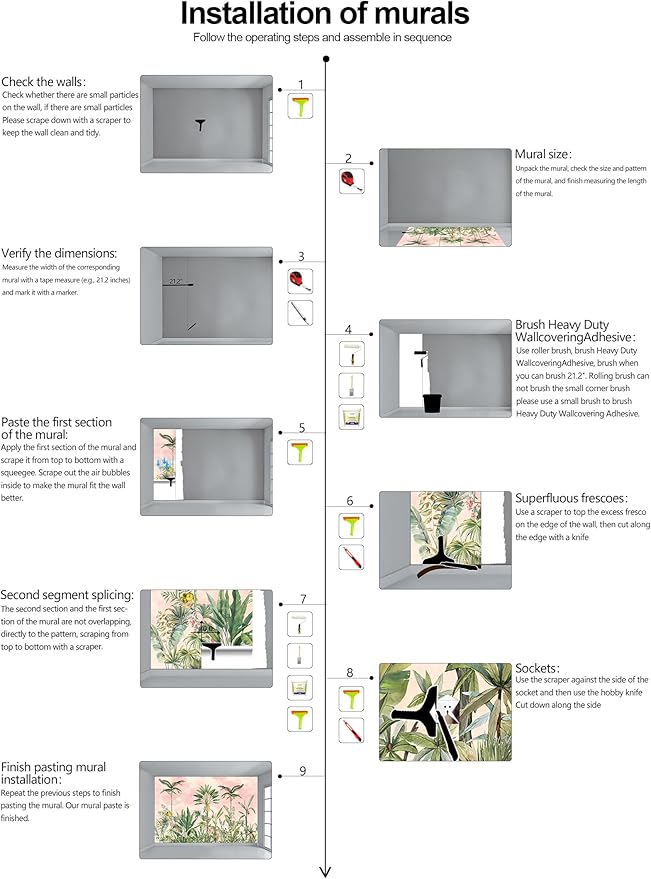 Watercolor Pink Tropical Botanical Leaf Wallpaper Mural for Nursery Girls Bedroom (Not Peel and Stick)-Ruum Studio Home