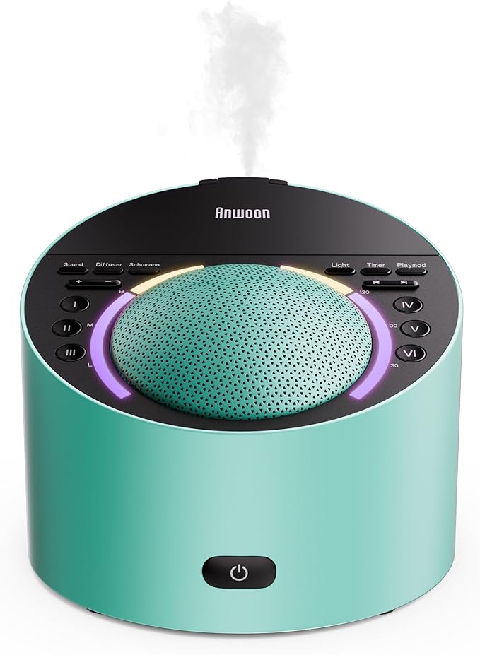 Pro 4-in-1 Sound Machine & Aroma Diffuser Sleep System | Metal Shell with 50+ Natural Soothing Sounds, Schumann Resonance, Night Light (Compatible with All AN-AIO25 Models) - Adults Kids Baby-Ruum Studio Home