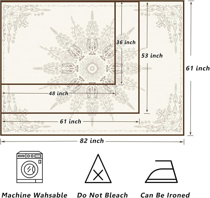 FORATER Floral Bohemian Tapestry, Flower Aesthetic Indian Wall Hanging Boho Tapestries Mandala Room Decor Tapestry for Bedroom Living Room Dorm (Flaxen, 82L x 61W)-Ruum Studio Home