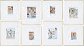 Camden Reed Arcadia 8 Piece Oversized Gallery Wall Frame, 16x20 and 16x16 Inch Matted Frames for Featuring 8x10 and 5x7 Inch Photographs or Art Prints, Gold Finish-Ruum Studio Home