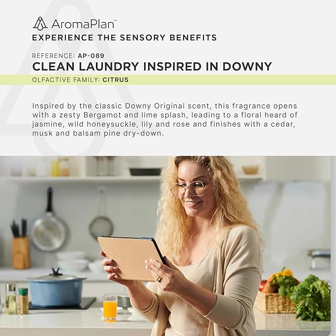 Aromaplan Scents, Clean Smelling Essential Oils, Clean Laundry Inspired by D. (5 Fl Oz /148ml)-Fresh Scent Essential Oil for Diffuser, USA Fragrance, Bigger Bottle, Bolder Aroma & Longer Lasting-Ruum Studio Home