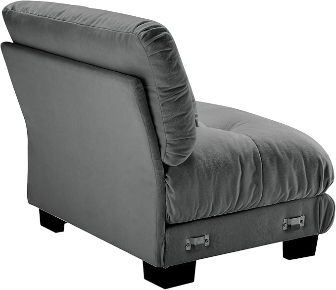 Armless Sofa W/1 Pillow - Gray-Ruum Studio Home