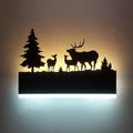 Wall Sconce LED Wall lamp, Indoor Wall Light with Cartoon Animal Pattern Design, Metal Acrylic Wall Lighting Glow Up and Down for Mirror Living Room Bedroom Hallway, 12W (Forest Deer)-Ruum Studio Home