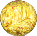 Gazing Ball 10 inch Colorful Glass Gazing Ball for Garden Decor, Indoor Outdoor Glass Gazing Globe Yard Decoration, Yellow-Ruum Studio Home