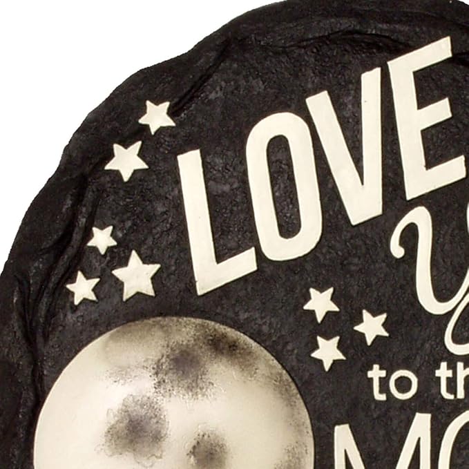 Spoontiques - Garden Décor - Moon & Back Stepping Stone - Decorative Stone for Garden-Ruum Studio Home