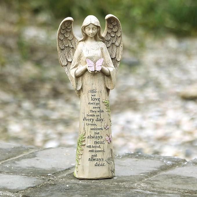 Topadorn Garden Statuary Outdoor Praying Angel Resin Figurines,Collectible Sculptures,10" H-Ruum Studio Home