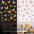 SAOROPEB Glow in The Dark 3D Butterfly 24 Pcs 3 Sizes, Luminous Butterfly Stickers for Ceiling or Wall, Glow in The Dark Party Supplies, Removable Luminous Stickers for Kids Babys Nursery (Orange)-Ruum Studio Home