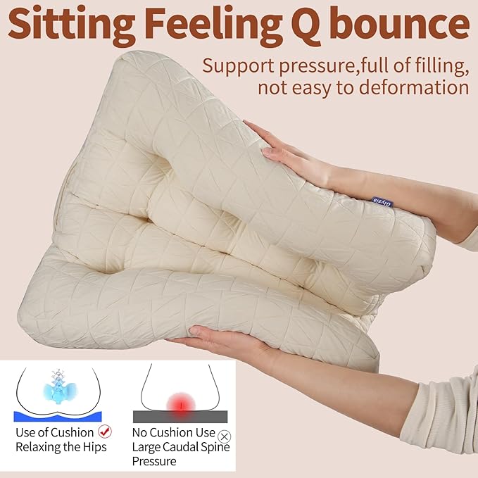 Large Chair Cushions with Handle, 20"x 20" Bite-Size Memory Foam Seat Cushions for Wicker Chair, Patio Non-Slip Rattan Chair Pads, Square Floor Cushion, Beige-Ruum Studio Home