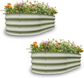 Gardmax 2 Pack Galvanized Raised Garden Bed, Lightweight Planter Boxes Outdoor with Easy Assembly, Large Garden Bed for Vegetables, Fruits, Flower-Ruum Studio Home