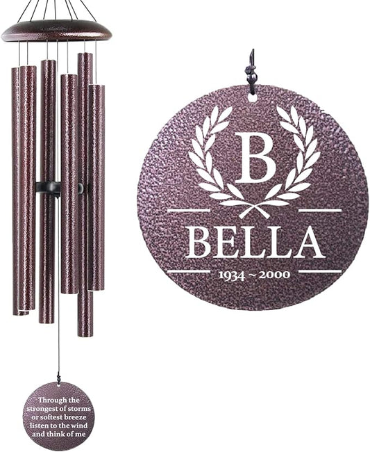 ASTARIN 36" Large Deep Tone Personalized Sympathy Wind Chimes, Memorial Wind Chime for Loss of Mother Father Loved One, Bereavement Gifts Decor Outdoor Patio Garden Graveyard(Produced in USA)-Ruum Studio Home