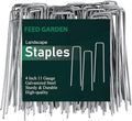 FEED GARDEN 4 Inch 100 Pack Hot-dip Galvanized Landscape Staples 11 Gauge Anti-Rust Garden Stakes Landscaping Fabric SOD Pins Yard Stakes for Weed Barrier Fabric-Ruum Studio Home