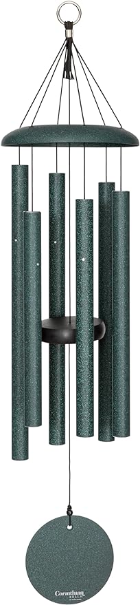 Corinthian Bells by Wind River – 30 inch Green Wind Chime for Patio, Backyard, Garden, and Outdoor Decor (Aluminum Chime) Made in The USA-Ruum Studio Home