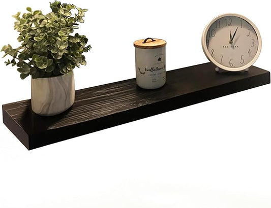 Joel's Antiques - 42 Inch Wooden Floating Shelves for Wall - 42x8x2 in - Made of Natural Wood - Heavy Duty Rustic Wall Shelves for Bedroom - Perfect for Living Room, Kitchen - Mocha-Ruum Studio Home