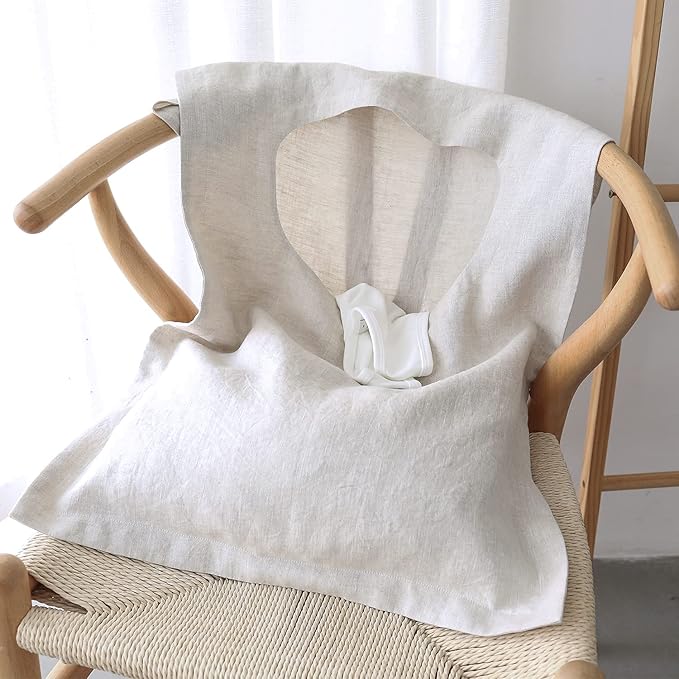 Amazhiyu 100% Linen Door Hanging Laundry Hamper Bag, 19x27 Inches (Linen)-Ruum Studio Home