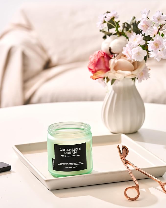 M&SENSE Orange Creamsicle Summer Scented Candle - 11.6oz Clean Non Toxic Natural Soy Wax 70-Hour Slow Burning Candle, 2-Wick Long Lasting Home Fragrance Gifts for Housewarming & Anniversaries-Ruum Studio Home