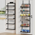 6-Tier Over the Door Pantry Organizer, 2 in 1 Large Door Spice Rack with Adjustable Metal Baskets, Heavy Duty Hanging or Wall Mounted Storage Organizer for Kitchen Pantry and Room Wall-Ruum Studio Home
