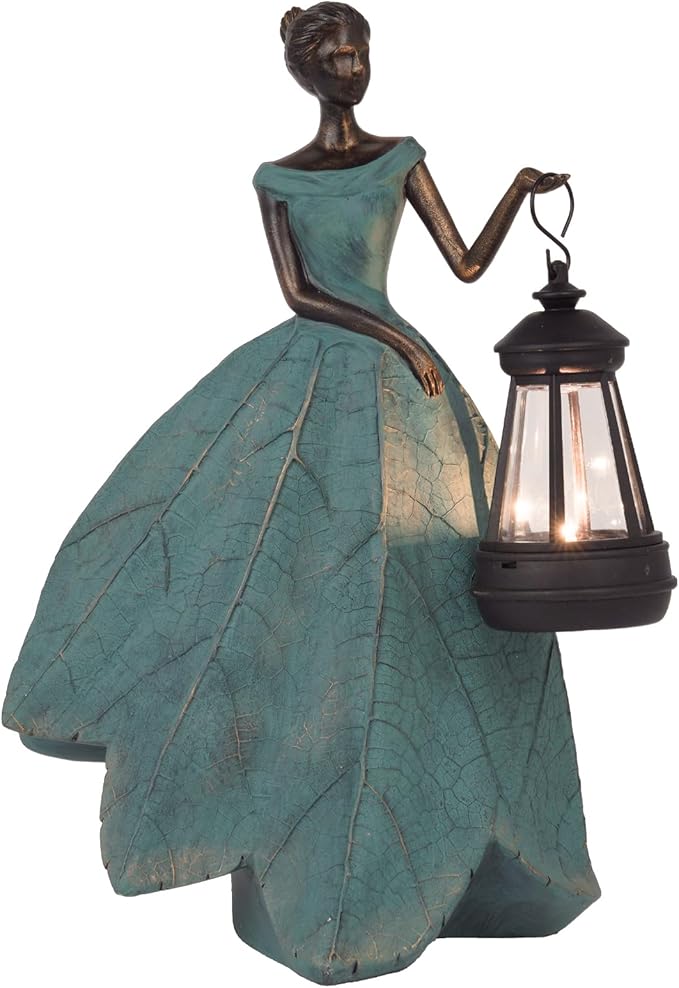 Guichifun Fairy Statues Solar Outdoor Lights - Resin Garden Figurines Decorations for Patio Yard Lawn Decor Housewarming Gardening Gifts for Women Mom 7.4 x 5.3 x 12 Inch-Ruum Studio Home