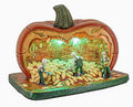 Gourd Gathering Ghouls Pumpkin Theme Spooky Halloween Village Porcelain Colorful LED Lights 7.75" x 6" x 5.75"-Ruum Studio Home