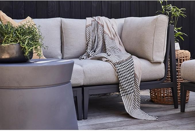 Outer Insect Shield Lightweight Throw Blanket - Pinstripe, 50’’W x 60’’, Recycled Material, Repels Mosquitoes, Ticks, Fleas & Flies, Machine Washable, Camping, Picnic, Beach, Travel-Ruum Studio Home