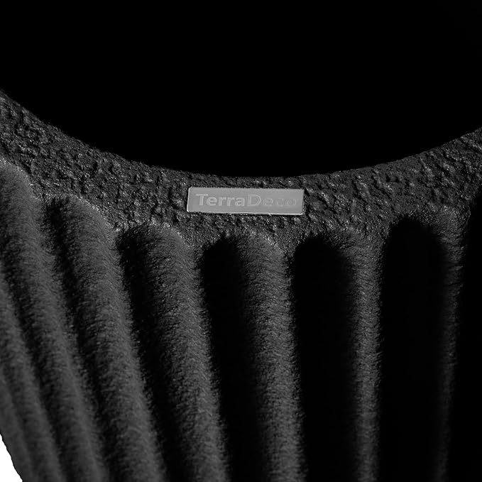 Classic Roman Column Style Planter | 20" Tall | Black & White Options | Ideal for Entrance & Living Room Corner | Durable Fiberglass Composite-Ruum Studio Home