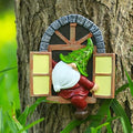 Whimsical Fairy Garden Gnome Statue, Tree Faces Decor Outdoor -5.9 Inch, Funny Garden Tree Decoration,Ideal Patio Yard Lawn Porch Decoration-Ruum Studio Home