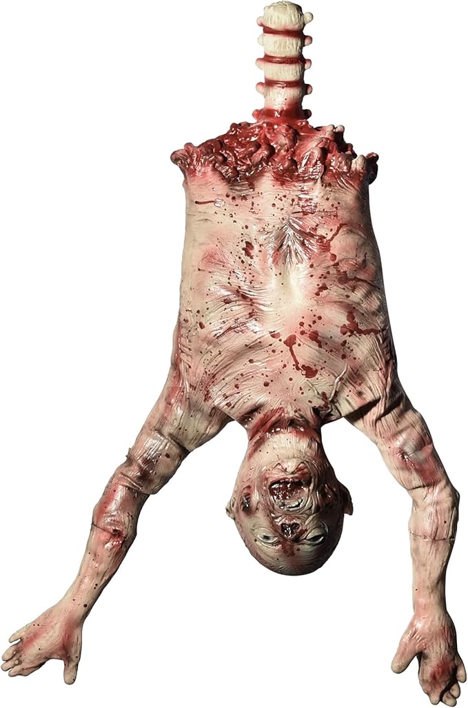 AW 37" Halloween Half Body Prop Skinned Hanging Corpse Torso Haunted House Party Indoor Outdoor Decoration 2025-Ruum Studio Home