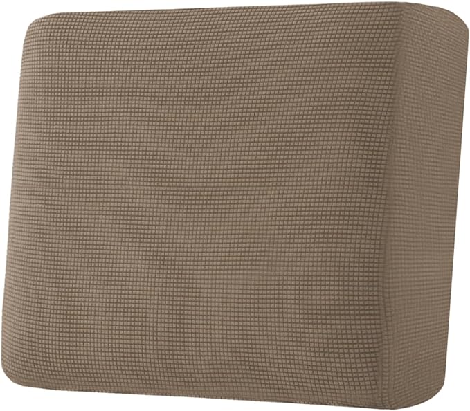 H.VERSAILTEX Super Stretch Individual Seat Cushion Covers Sofa Covers Couch Cushion Covers Slipcover Sets Thick Jacquard Textured Twill Fabric (1 Piece Chair Cushion Cover, Macchiato)-Ruum Studio Home