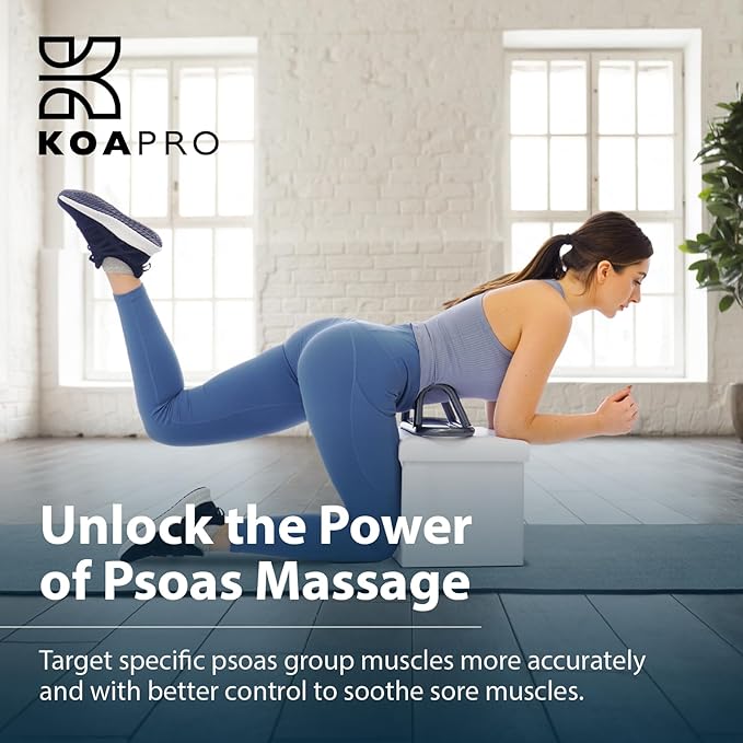 KOAPRO Psoas and Hip Hook Release Tool for Iliacus and Hip Flexor; Alleviate Pain and Tension, Targeted Deep Tissue Massager for Back, Core, Iliopsoas, Piriformis etc., Boost Relief and Recovery-Ruum Studio Home