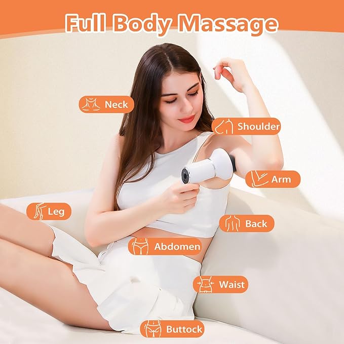 Cordless Body Massage Lymphatic Drainage Tool, 5-in-1 Handheld Body Sculpting Machine, Electric Cellulite Massager with 6 Speeds, Rechargeable & Portable Cellulite Roller for Thighs Butt Fat-Ruum Studio Home