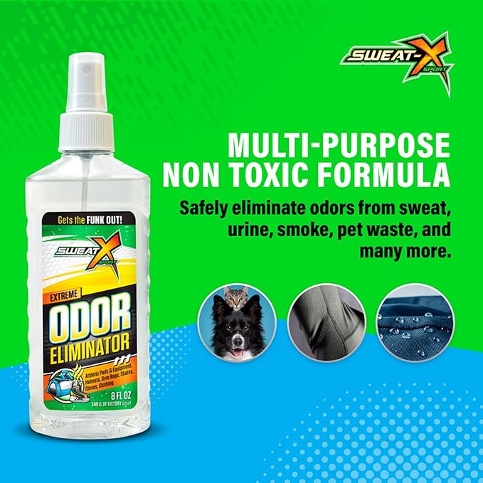 Extreme Odor Spray - Multipurpose No-Wash Deodorizer - Ideal for Shoes and Gym Clothing - Victory Scent (8 Fl Oz) - 6 Pack-Ruum Studio Home