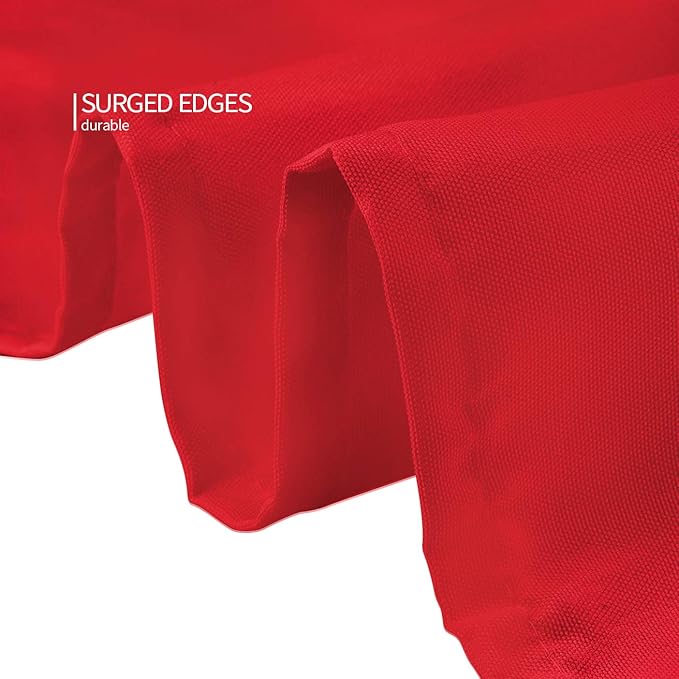 Surmente Red Tablecloth for Round Tables, 120-inch Round Table Cloths for Weddings, Banquets, or Restaurants-Ruum Studio Home