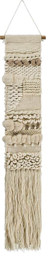 Mark&Day Wall Art, Jochberg Bohemian Farmhouse Wheat Macrame Tapestry Wall Hanging for Living Room, Bedroom, Office or Kitchen (56"H x 10"W)-Ruum Studio Home