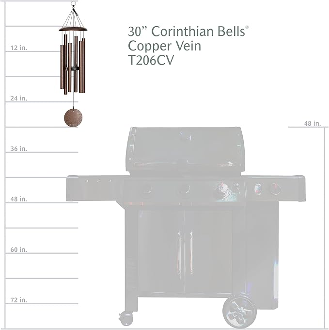 Corinthian Bells by Wind River - 30 inch Copper Vein Wind Chime for Patio, Backyard, Garden, and Outdoor Decor (Aluminum Chime) Made in The USA-Ruum Studio Home